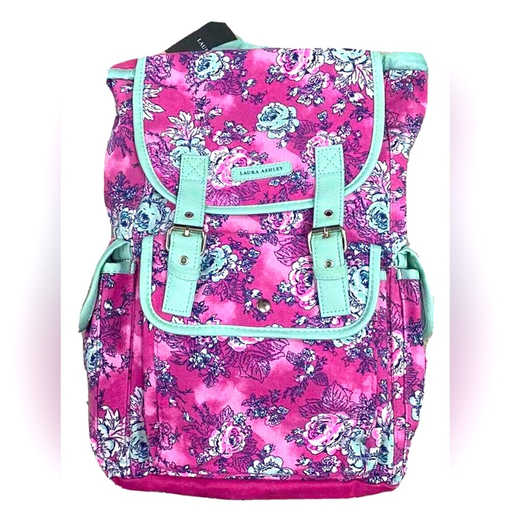 Laura Ashley Girls Pink Floral Backpack-Pink‎, Purple